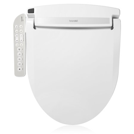 BRONDELL Swash Select DR801 Sidearm Bidet Seat with Warm Air Dryer and Deodorizer, Elongated White DR801-EW